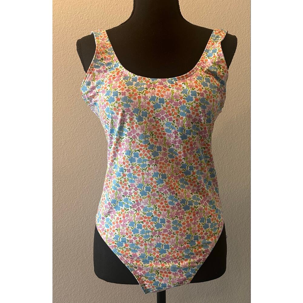 Cotton On Floral Scoop Back One Piece Swimsuit Women M NWT